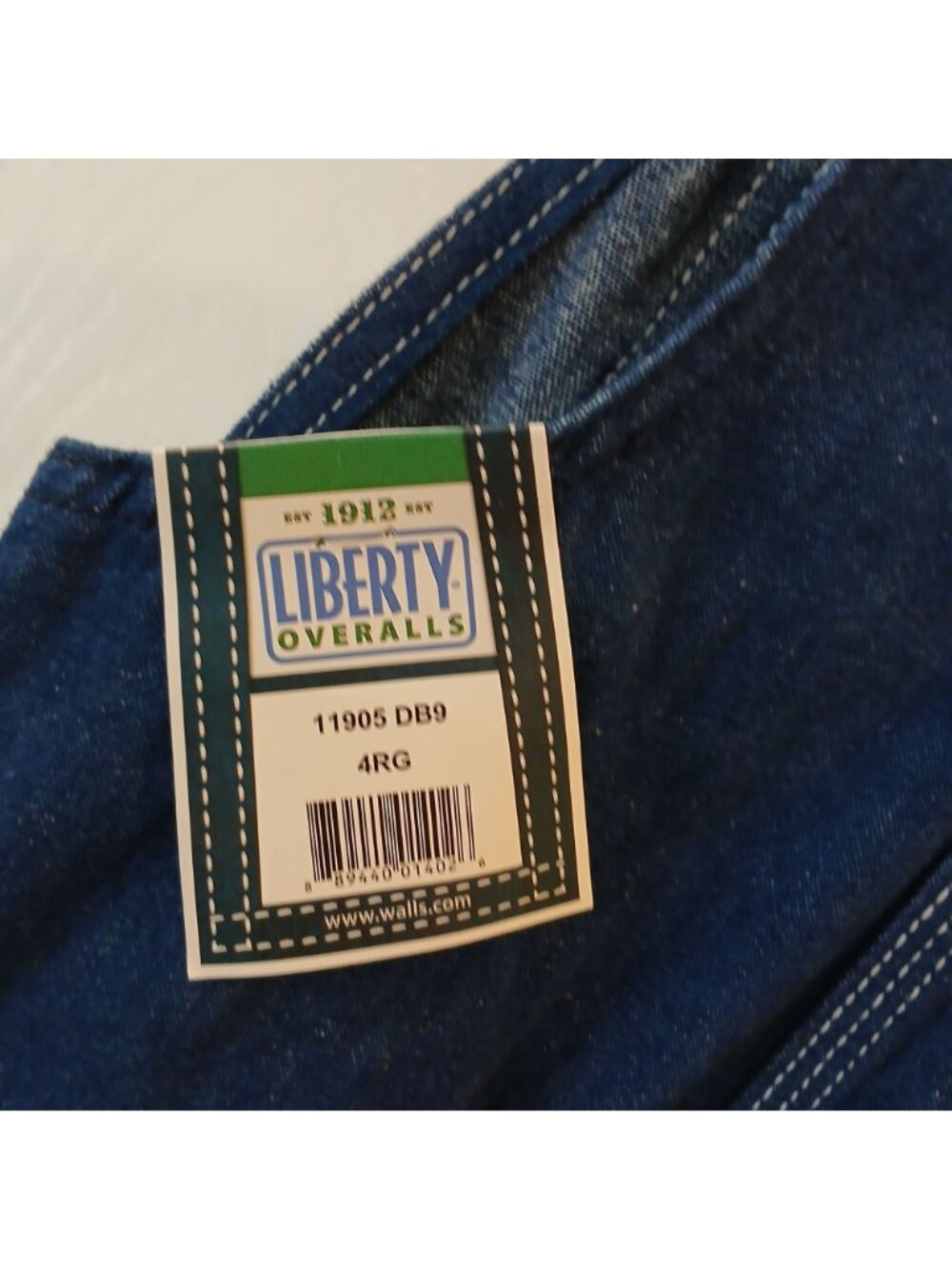Liberty Overalls Unisex 4RG Denim Bib Children 100% Cotton Original Fit #1-4 - Picture 4 of 7